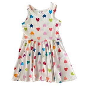 Brand New Dot Dot Smile Rainbow Hearts Tank Dress - 2T